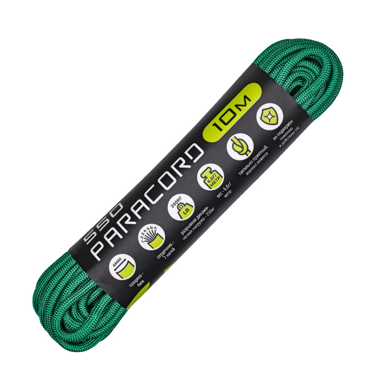 картинка Паракорд 550 CORD nylon 10м (emerald green)
