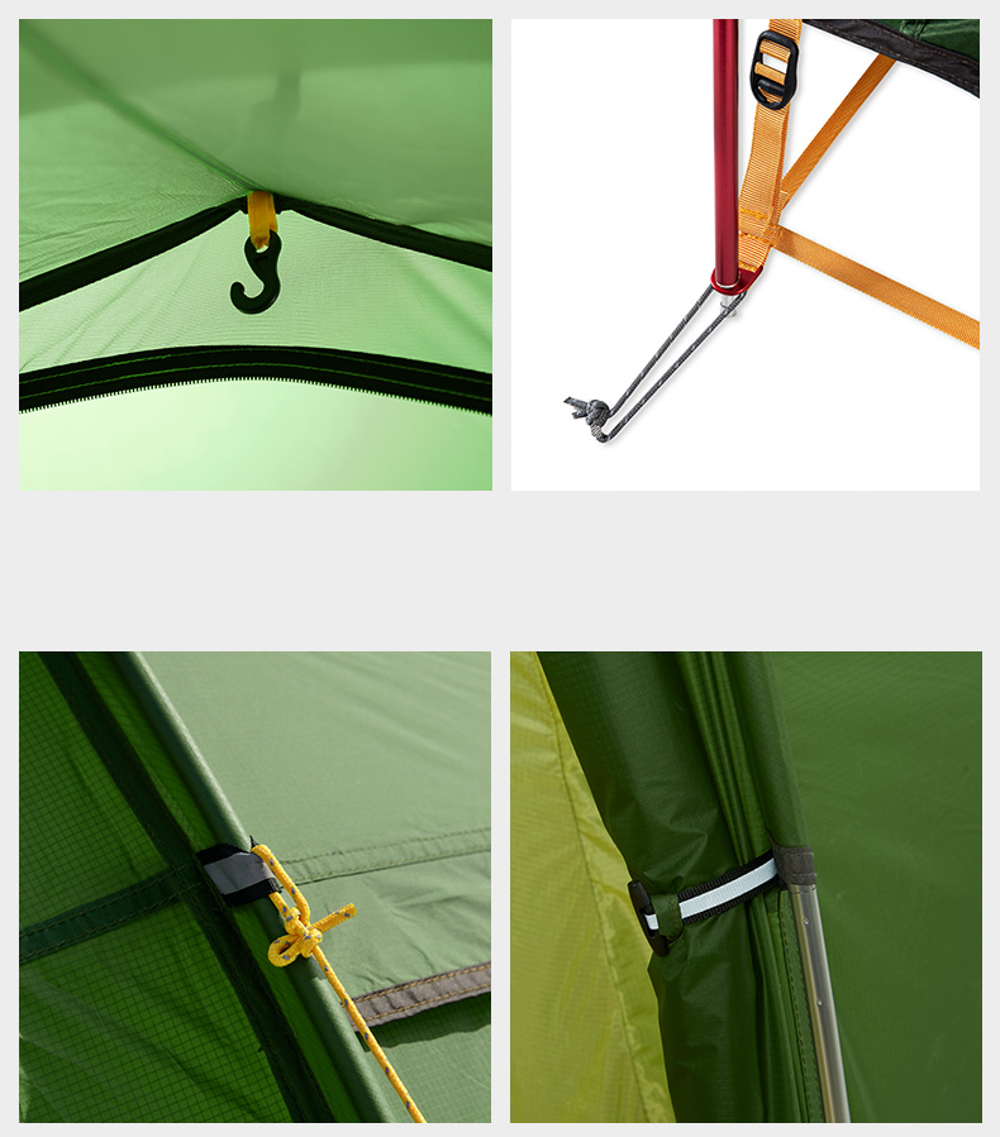 картинка Палатка 2-местная Naturehike Opalus NH17L001-L, 20D, зеленый, 6976023924781