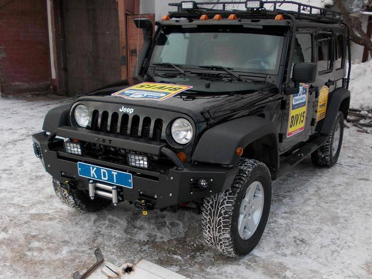 Передний силовой бампер алюминиевый - Jeep Wrangler