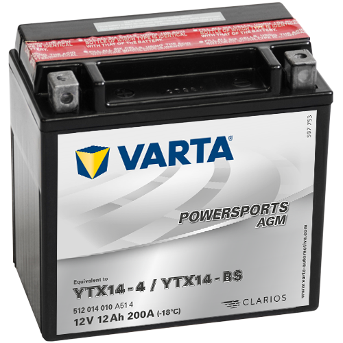 картинка Аккумулятор VARTA 12Ah Varta 12V 512 014 020 AGM