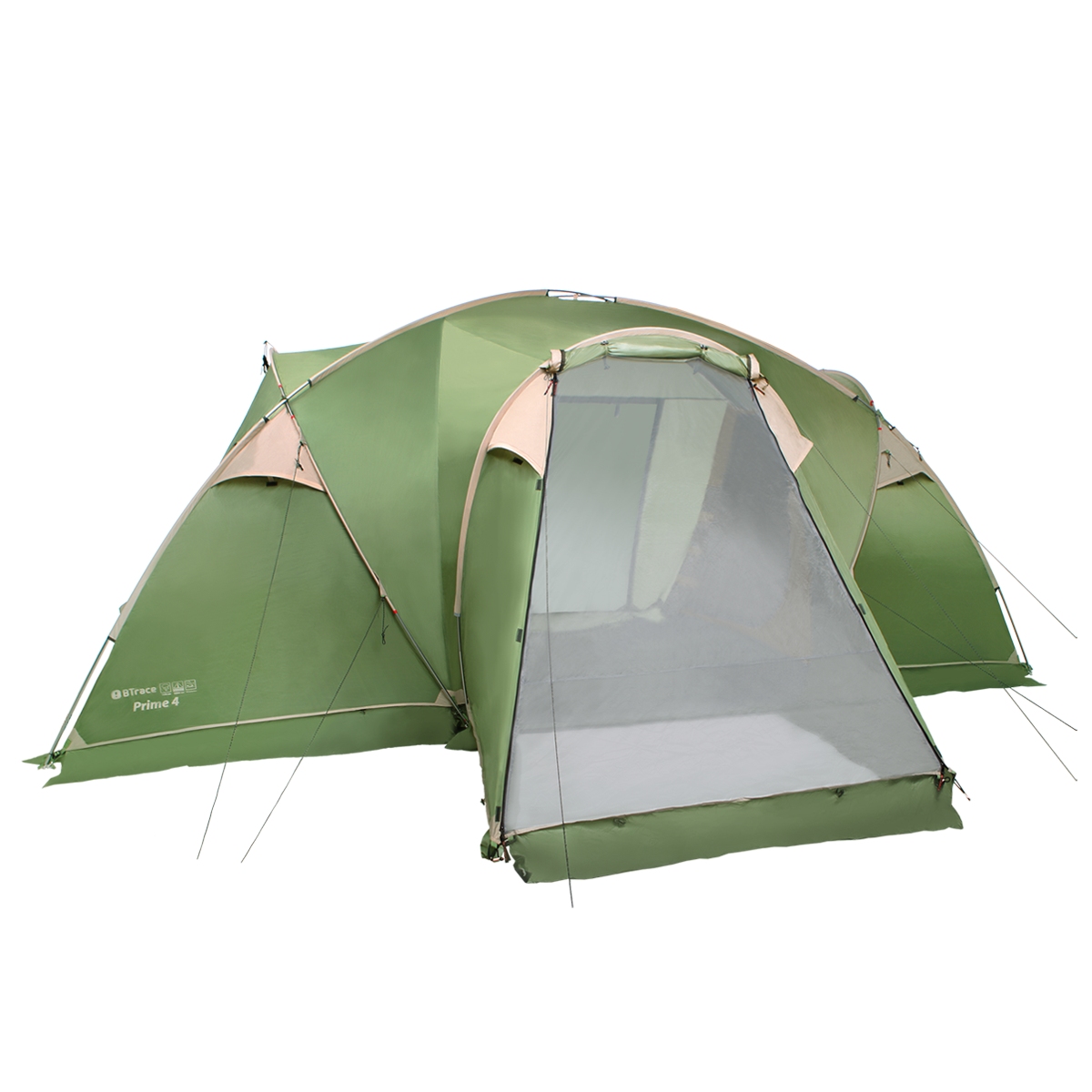 картинка Палатка BTrace Prime 4 (Зеленый/Бежевый)