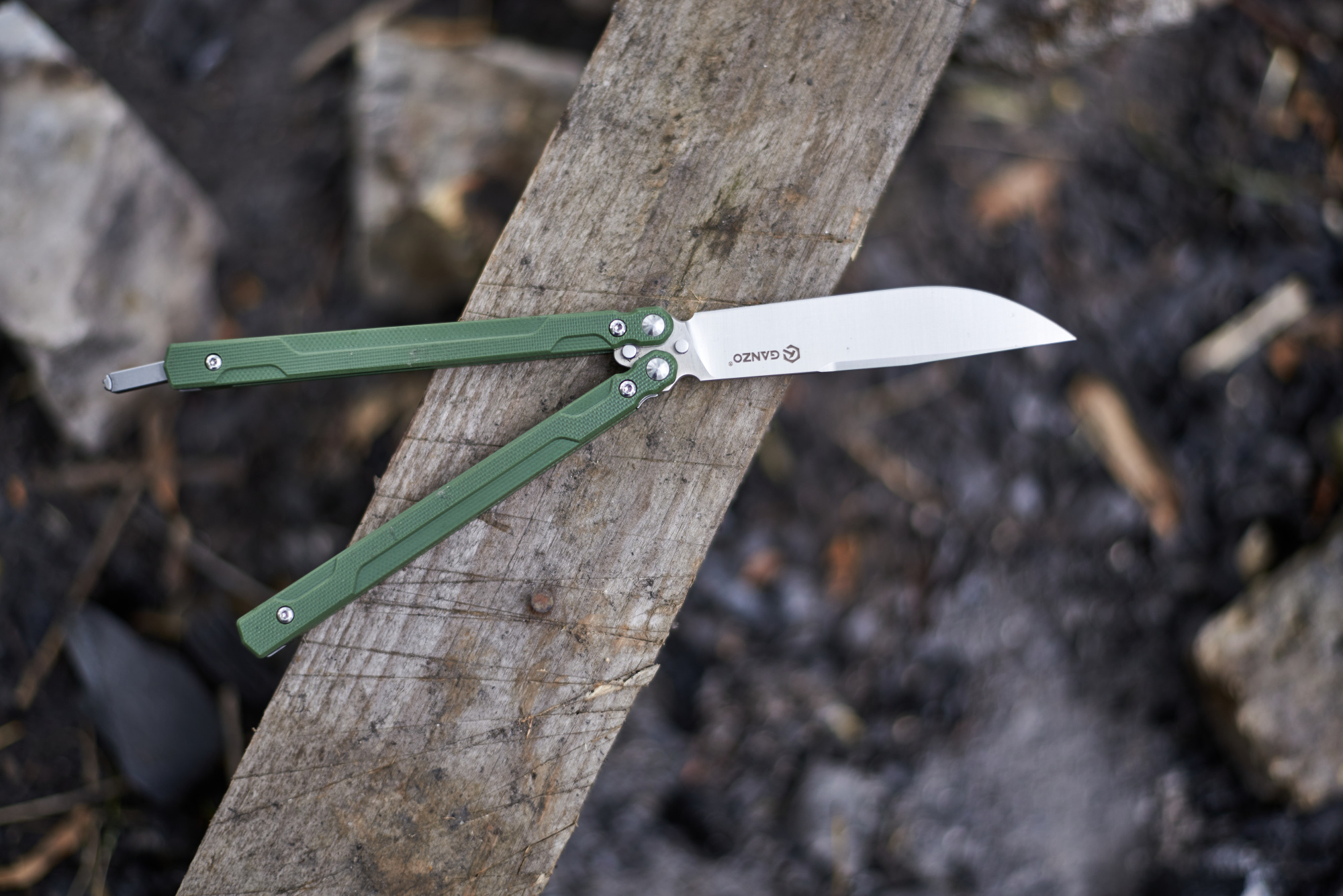 картинка Нож-бабочка Ganzo G766-GR, зеленый