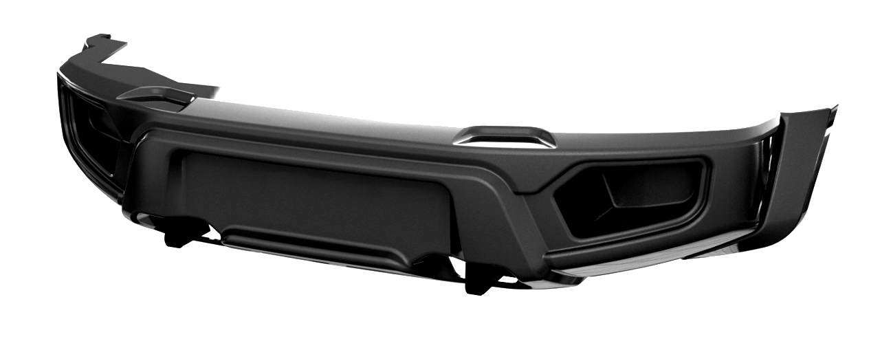 картинка Бампер передний УАЗ Патриот/Пикап/Карго легкий-У без оптики черный АВС-дизайн