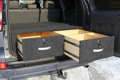картинка Спально-багажная система для для УАЗ Patriot (2 ящика, карпет)