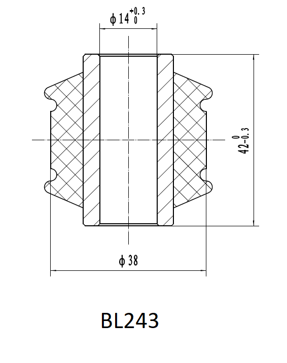 картинка Втулка амортизатора РИФ SA243 (с маркировкой '1')