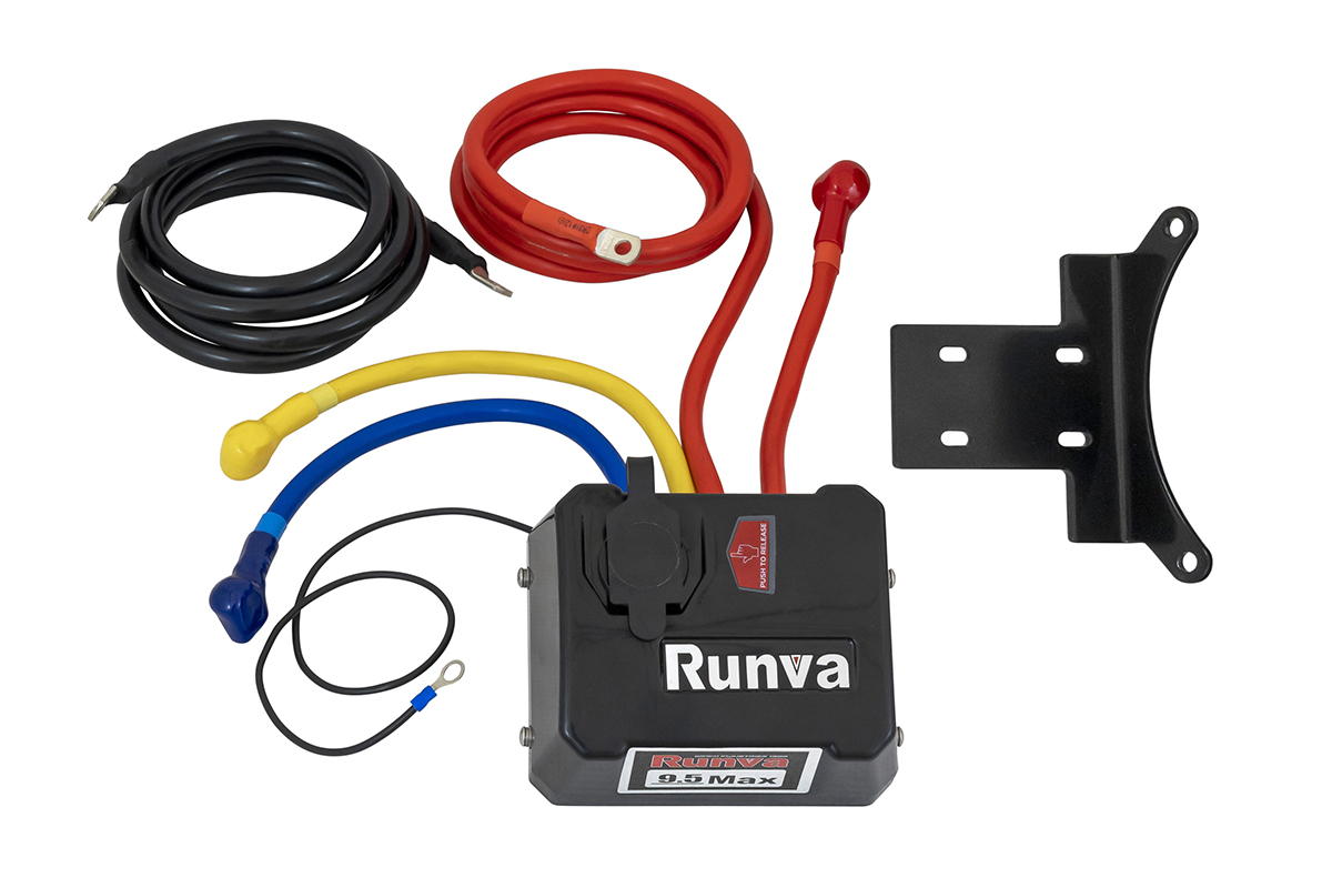 картинка Лебёдка Runva EWB9500MAX-Q-SSRMAC24V 4350 кг влагозащищенная комбинированный роспуск синтетика