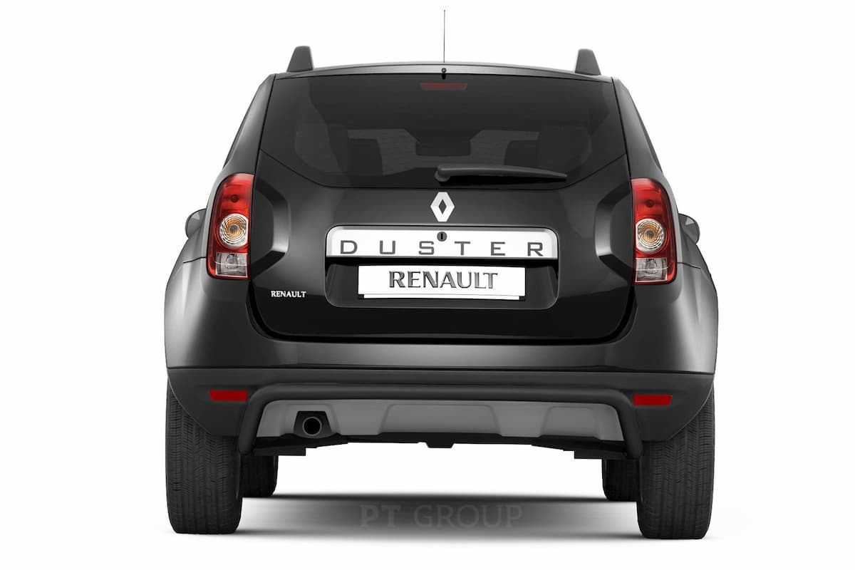 картинка Защита заднего бампера d51 мм Renault Duster 2012-, Nissan Terrano 2014- с полимерным покрытием "Шагрень"