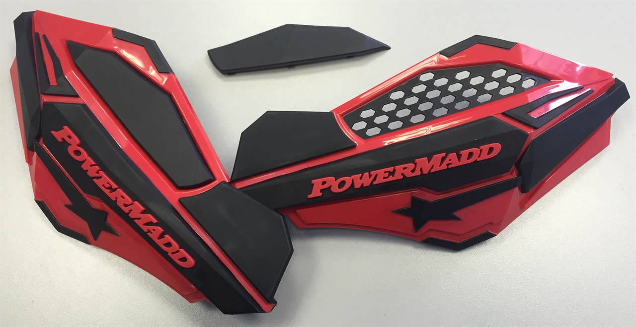 картинка Ветровые щитки для квадроцикла "PowerMadd" Серия Sentinel, красный/черный