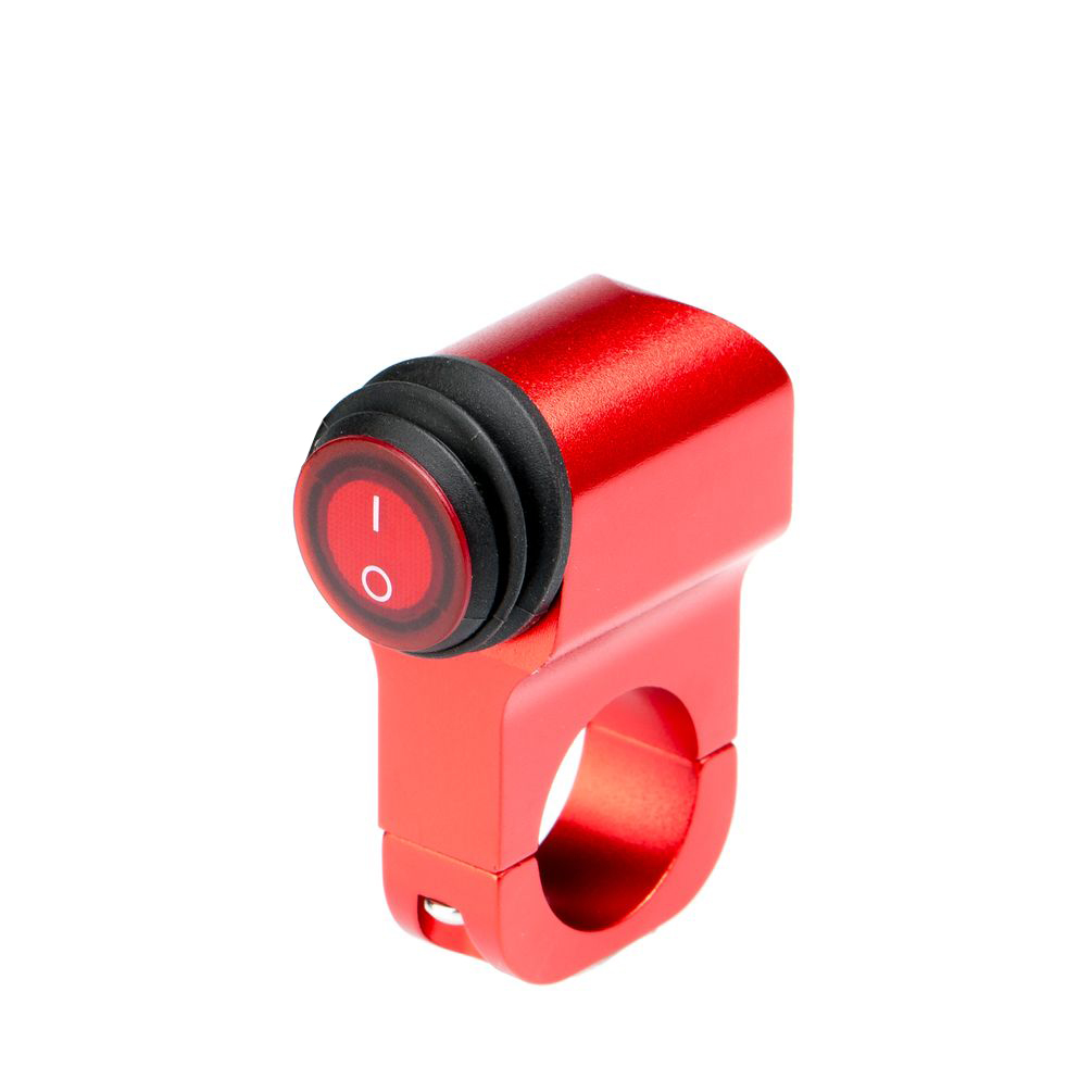 картинка Выключатель влагозащищенный 2210, однокнопочный, цвет корпуса красный, под трубу D22мм