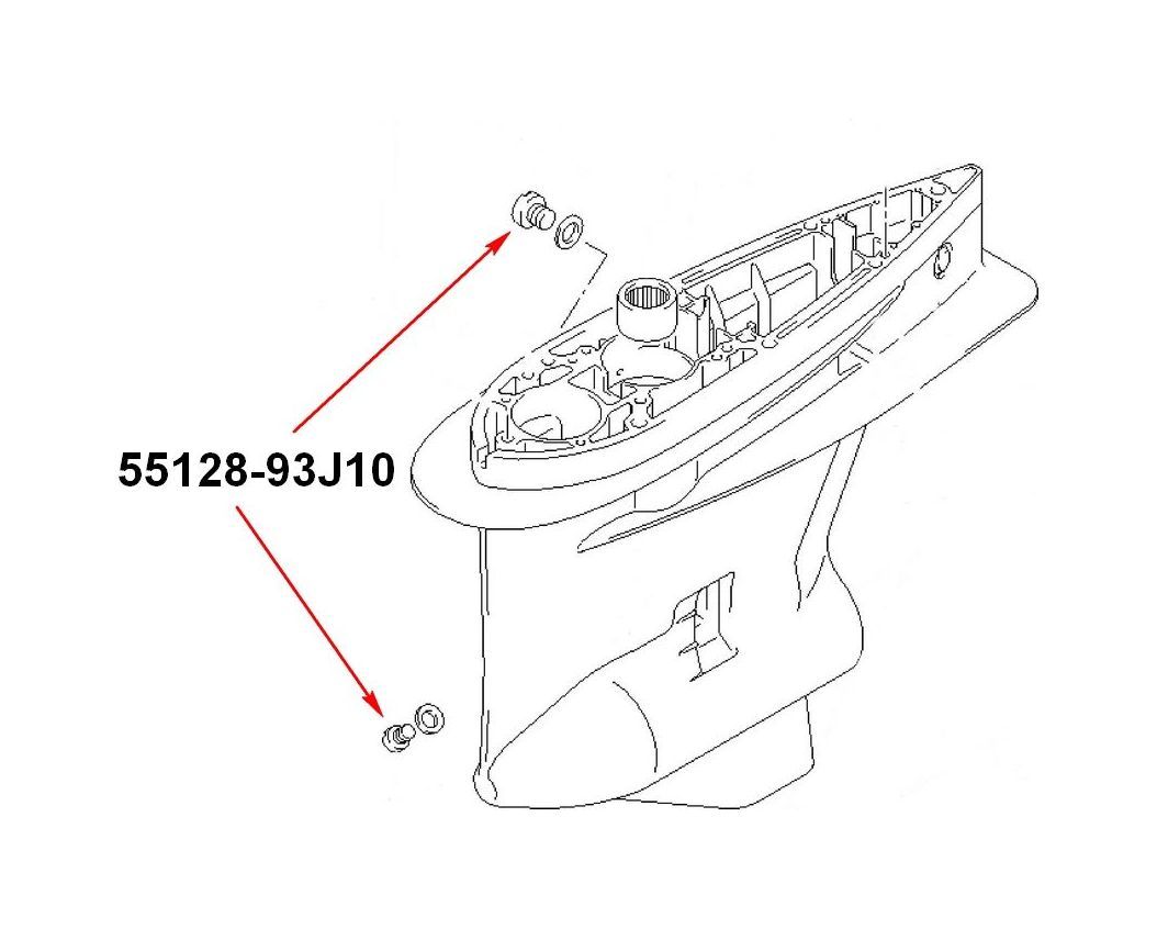 Пробка редуктора Suzuki DF150-300, D10 мм, масло