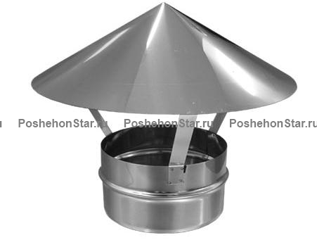 картинка Зонт для трубы PoshehonStar из нержавейки МП