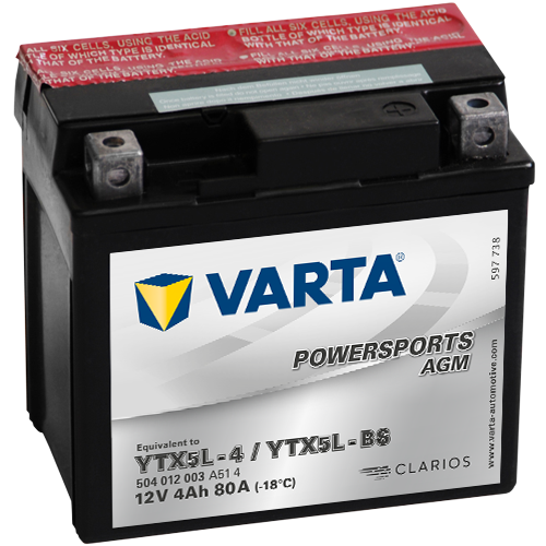 картинка Аккумулятор VARTA 4Ah Varta 12V 504 012 003 A514 AGM