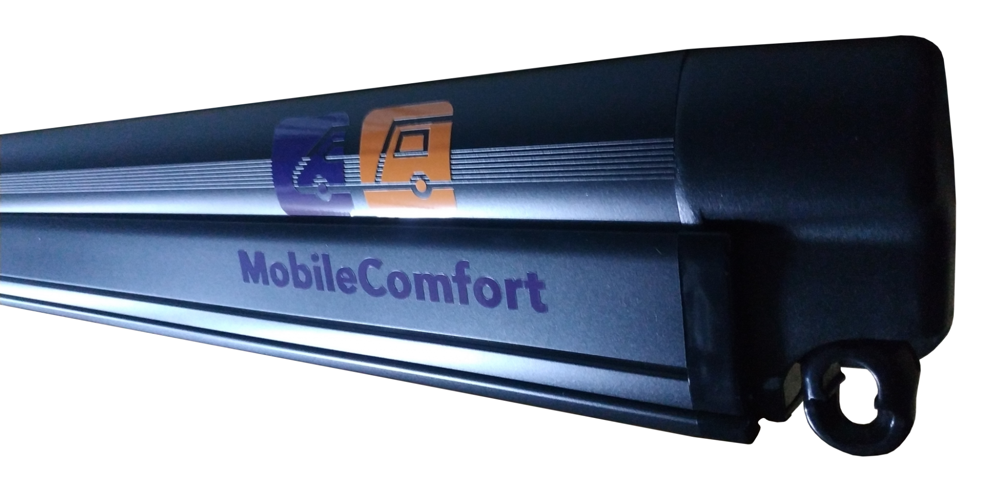 картинка Маркиза MobileComfort ME350BD 3.5 м настенная электрическая, корпус чёрный, полотно серое