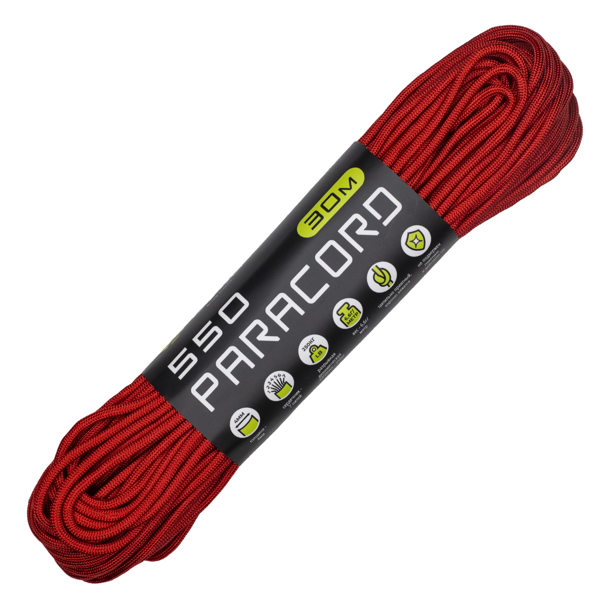 картинка Паракорд 550 CORD nylon 30м (red)