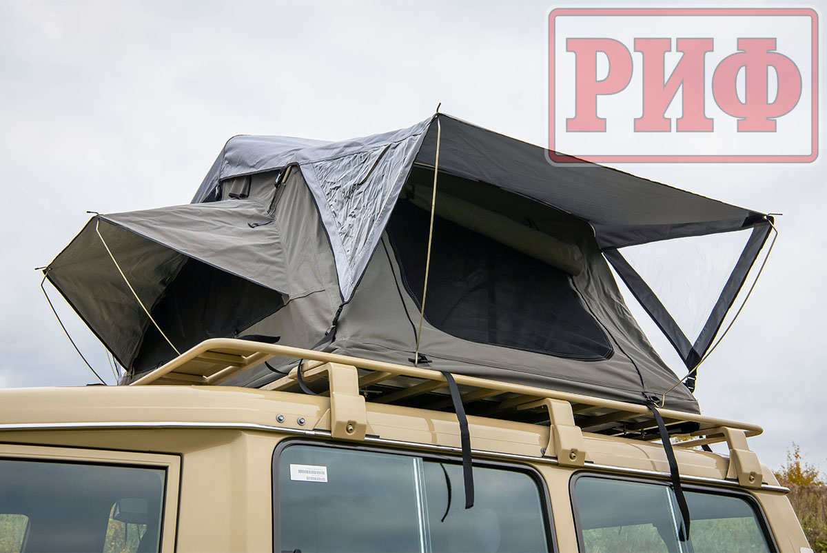 картинка Палатка на крышу автомобиля РИФ Soft RT01-140 усиленная, тент серый