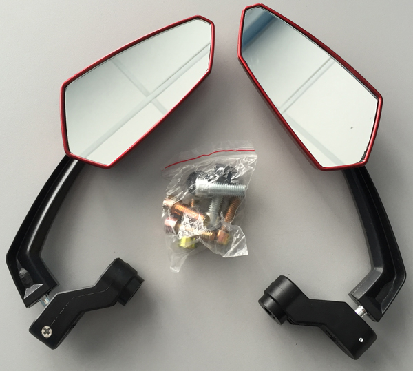 картинка Комплект зеркал заднего вида для квадроцикла "Kemimoto" красный