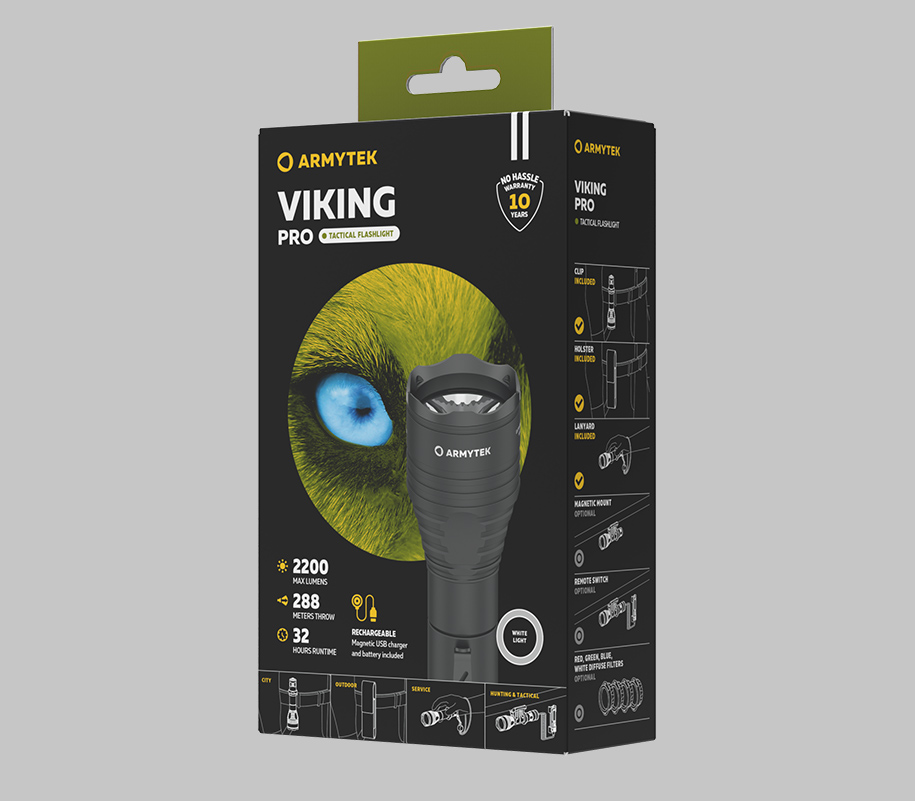 картинка Фонарь Armytek Viking Pro Magnet USB White