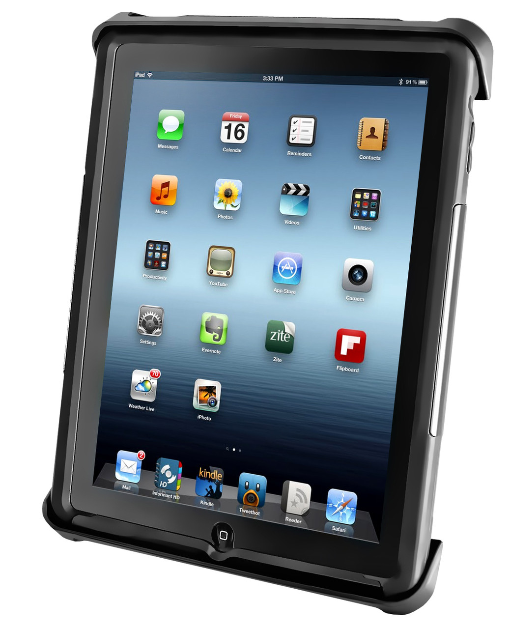 картинка Универсальный держатель RAM® для Apple iPad 2/3/4 с тонким чехлом, или без чехла 