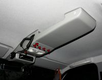 картинка Консоль потолочная УАЗ Патриот пластиковая (2013-2014+) с светодиодным плафоном серая