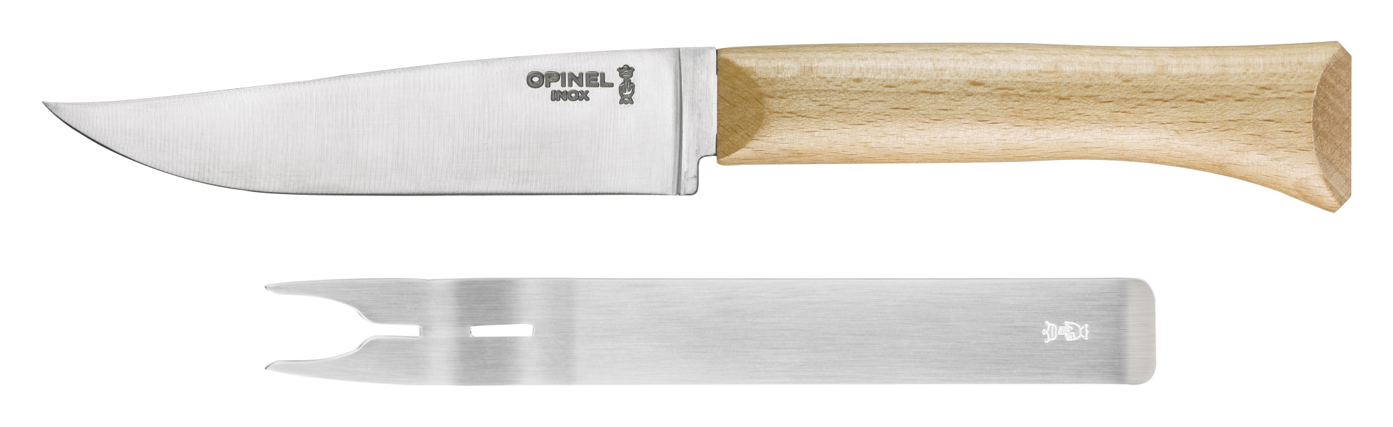 картинка Набор ножей для резки сыра Opinel Cheese set (нож+ вилка), дерев. рукоять, нерж, сталь, кор. 001834