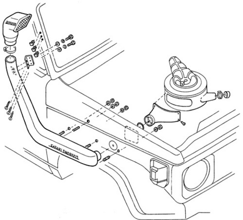 картинка Шноркель Toyota Landcruiser 70-78 