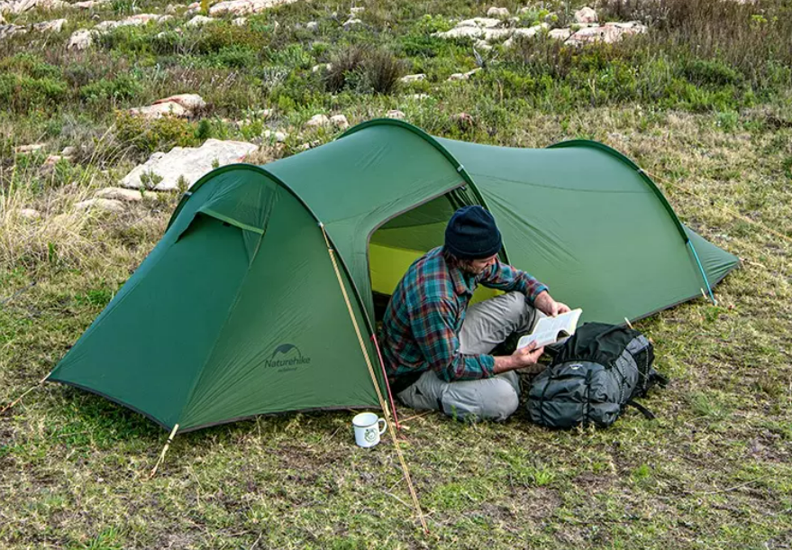 картинка Палатка Naturehike Opalus Si 3-местная, алюминиевый каркас, зеленый
