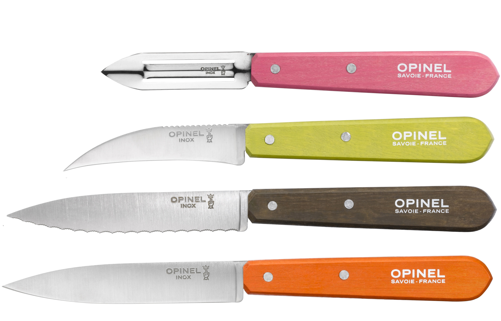 картинка Набор ножей Opinel Less Essentieles, нержавеющая сталь, (4 шт./уп.), 001452