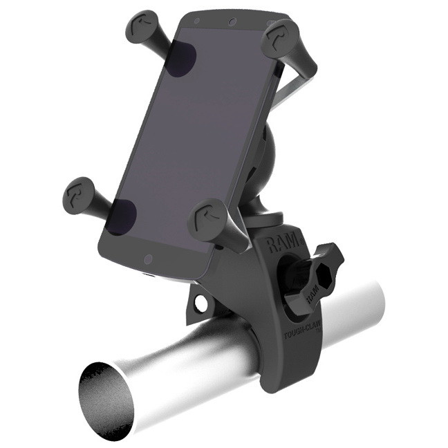 картинка Быстросъемное мото крепление RAM® X-Grip® для смартфонов, струбцина на трубу 16-38 мм 
