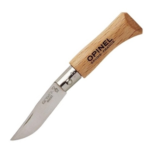 картинка Нож Opinel №2, нержавеющая сталь, рукоять из бука, 001070