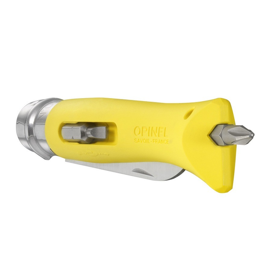 картинка Набор-дисплей Opinel, 12 ножей №9 DIY из нержав стали, 6 серых + 6 желтых, 001805