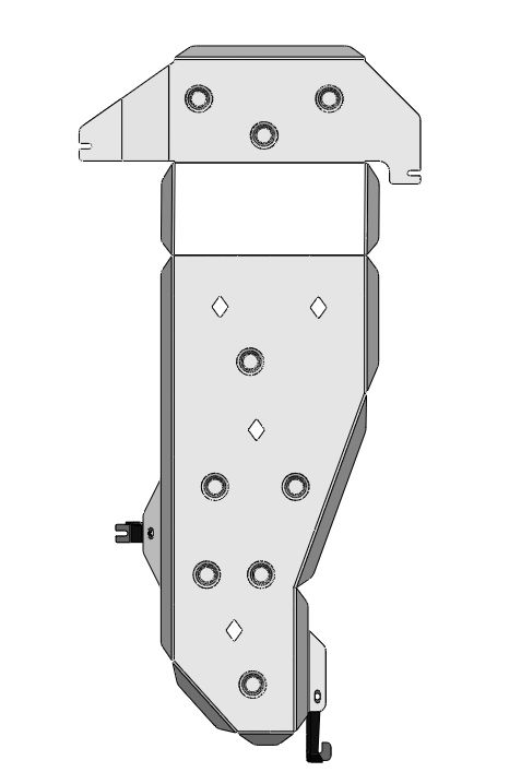 картинка Защита топливного бака NISSAN XTERRA 2023 Алюминий 4 мм