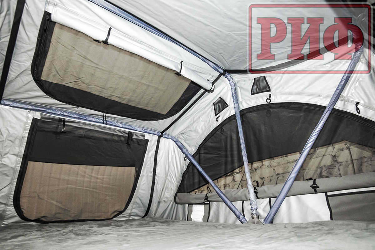картинка Палатка на крышу автомобиля РИФ Soft RT01-140 усиленная, тент серый