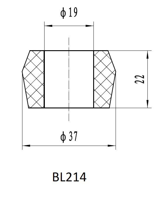 картинка Втулка амортизатора РИФ SA214, SA252, SA234 (с маркировкой '1')