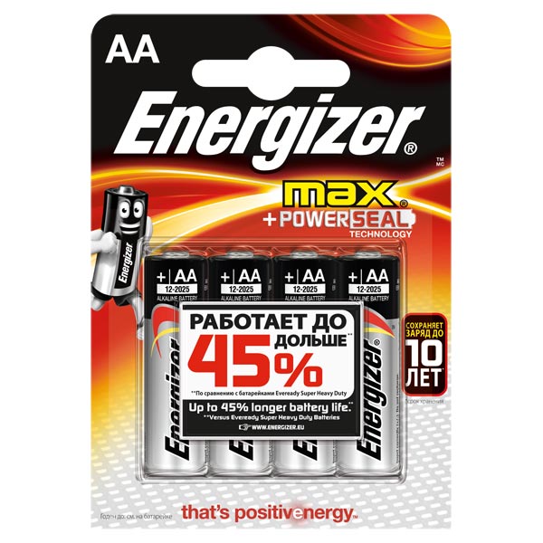 картинка Батарейка Energizer MAX E91 AA (цена за блистер 2шт)