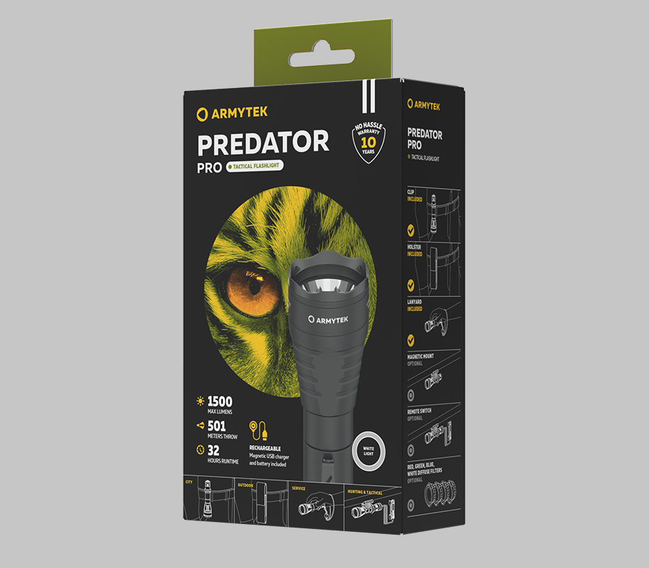 картинка Фонарь Armytek Predator Pro Magnet USB White