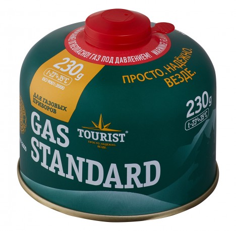 картинка Баллон газовый резьбовой TOURIST STANDARD для портативных приборов 230 г.