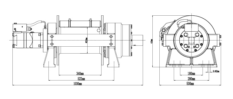картинка Гидравлическая лебедка Runva 33000 lbs (15000 кг) (арт.HWE150)