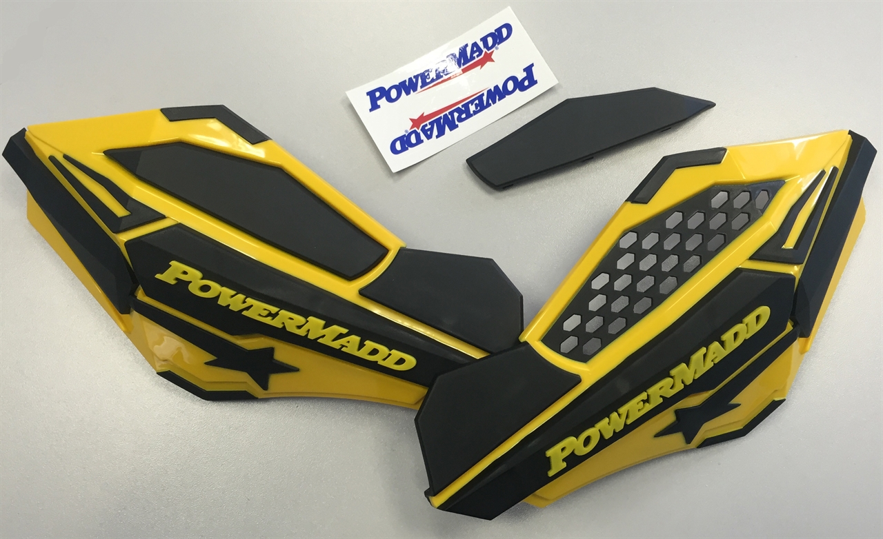 картинка Ветровые щитки для квадроцикла "PowerMadd" Серия Sentinel, желтый/черный