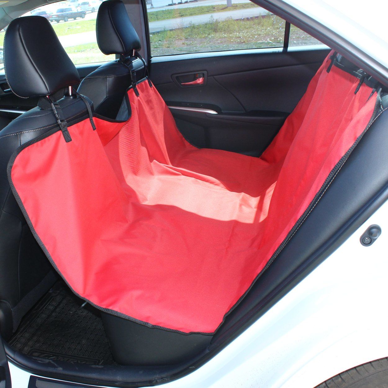 картинка Чехол-накидка T-PLUS на заднее сиденье (оксфорд, красный)
