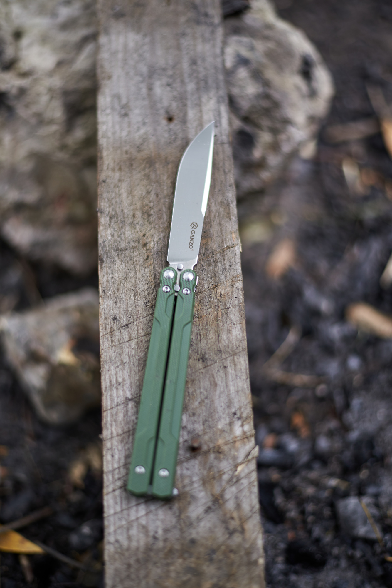 картинка Нож-бабочка Ganzo G766-GR, зеленый