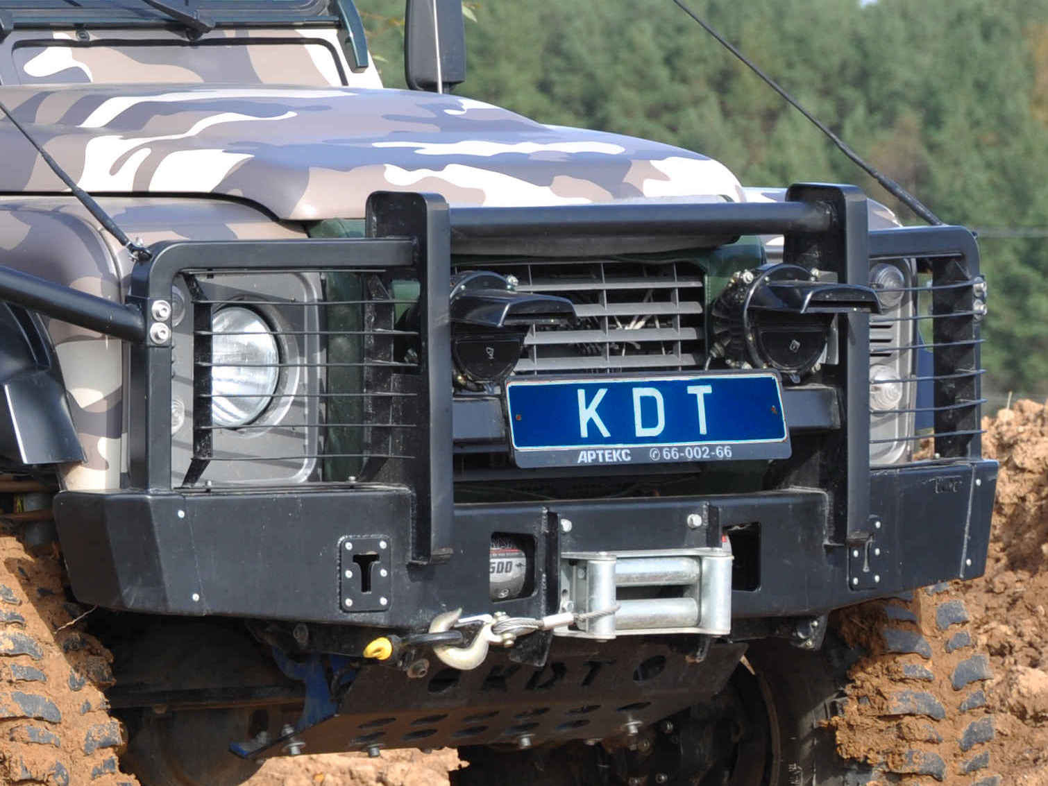 Защита передней оптики KDT для Land Rover Defender 110/90