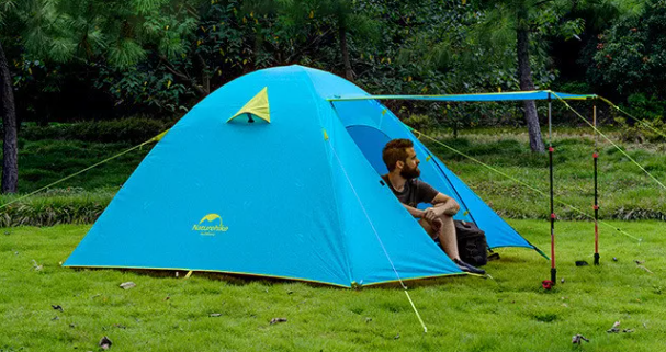 картинка Палатка Naturehike P-Series 2-местная, алюминиевый каркас, голубая