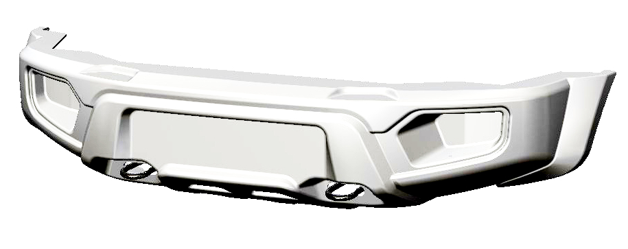 картинка Бампер передний УАЗ Патриот/Пикап/Карго легкий без оптики белый АВС-дизайн