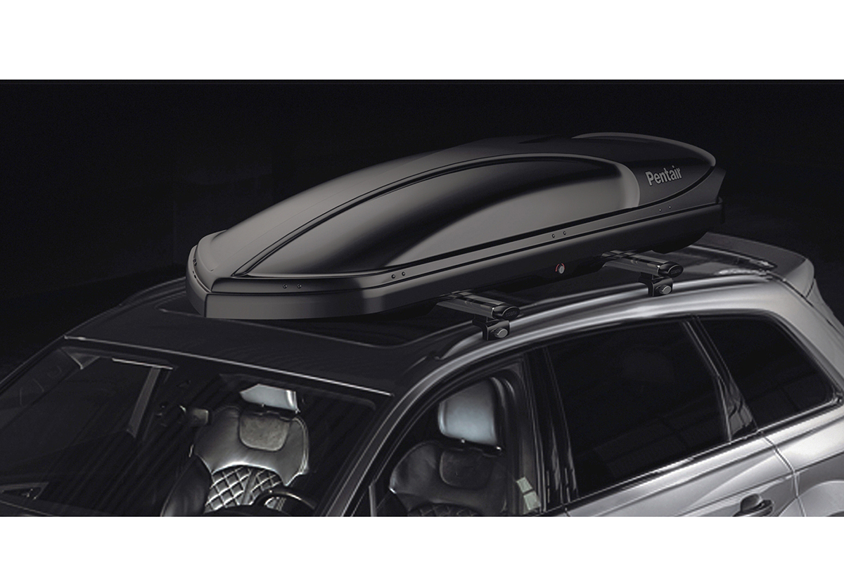 картинка Бокс автомобильный на крышу Pentair COBRA 420L черный глянец, двусторонний