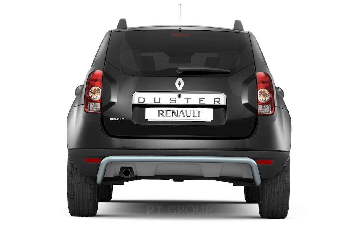 картинка Защита заднего бампера d51 мм Renault Duster 2012-, Nissan Terrano 2014- с полимерным покрытием "Искра"