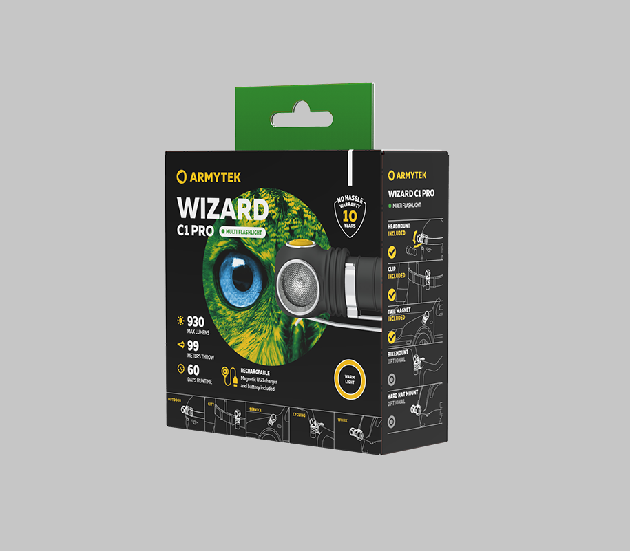 картинка Фонарь Armytek Wizard C1 Pro Magnet USB Тёплый