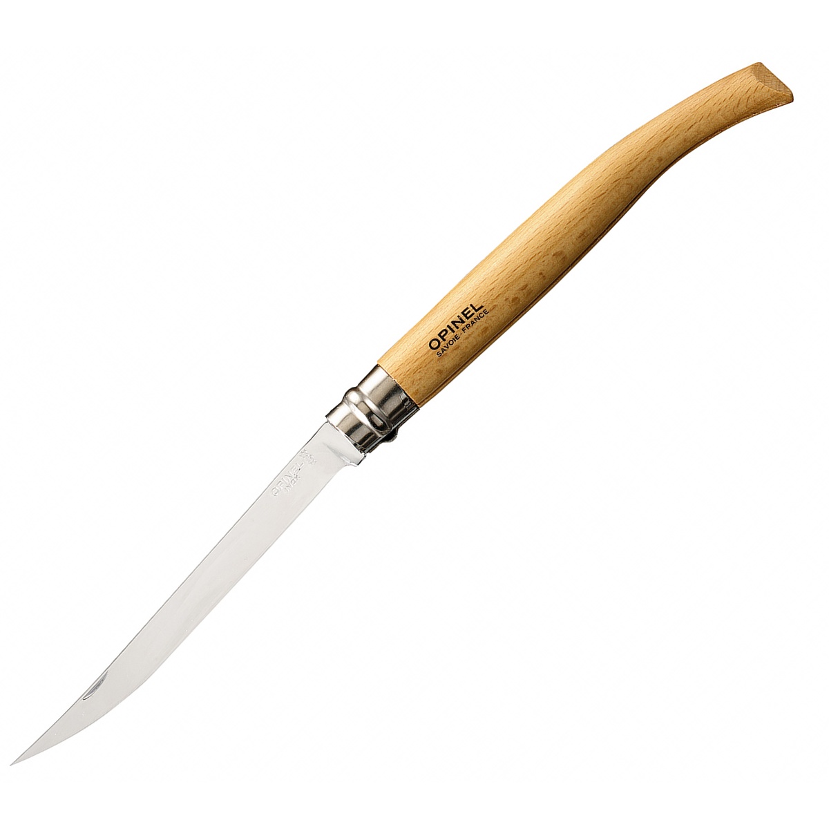 картинка Нож филейный Opinel №15, нержавеющая сталь, рукоять из дерева бука, 000519
