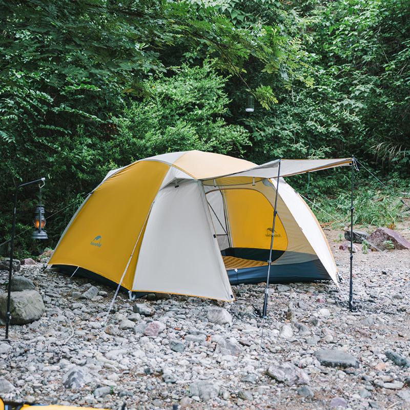 картинка Палатка 3-местная Naturehike Yunchuan-Pro Ultra-Light 4 Seasons CNK2300ZP024 желтый/серый