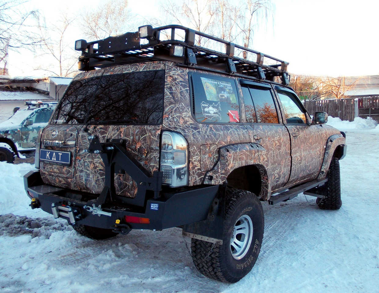 картинка Калитка крепления запасного колеса Nissan Patrol бампер под лебёдку