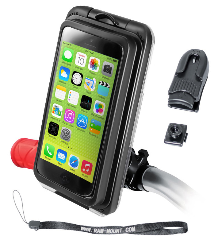 картинка RAM® Aqua Box® Pro 20 для iPhone 5 с велосипедным креплением RAM® EZ-On / Off ™ 